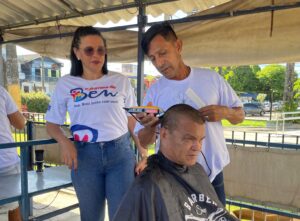 Caravana do Bem em Ananindeua teve atendimentos em saúde, consulta jurídica, emissão de documentos, cortes de cabelo e massoterapia / Foto: Adler Luizi